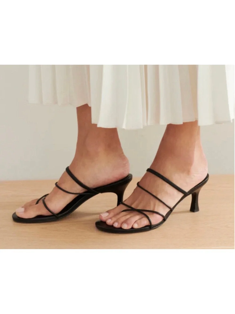 New Jenni Kayne Black Eve Heeled Strappy Sandals 39/9 $425